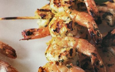 Grilled Herb Shrimp With Cauliflower and Avocado