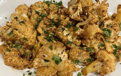 Roasted Cauliflower With Red Chile, Cilantro And Lime