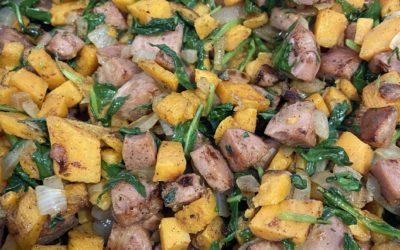 Sweet Apple And Chicken Sausage Breakfast Hash