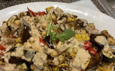 Tahini, Cauliflower Rice And Veggie Bowl